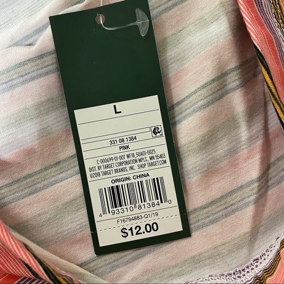 Wild Fable Striped Strapless Mini Dress Size Large New With Tags Bodycon - Picture 4 of 7